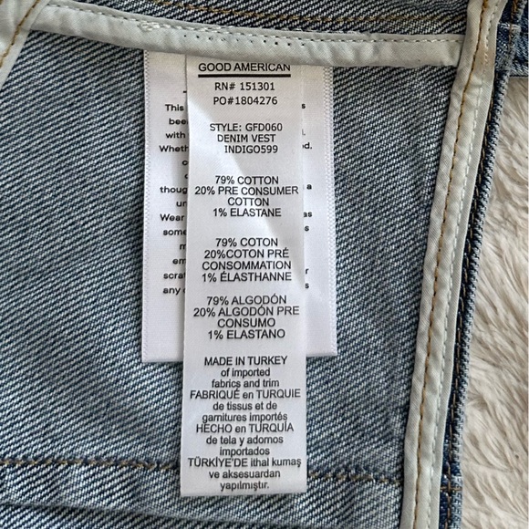 Good American Crop Denim Vest - Picture 12 of 13